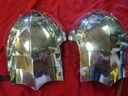 Gothic Fluted Shoulders (shown in aircraft aluminum. Specify AA or stainless steel when ordering)